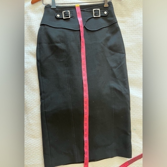 Karen Millen High Waist MIDI Pencil Skirt with Buckle Detail - Picture 12 of 16